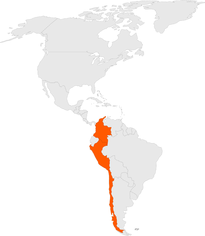 Mapa de presencia internacional